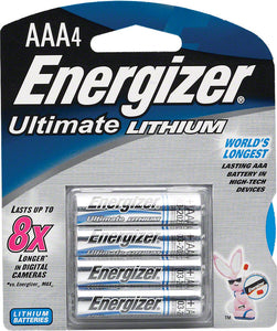 Energizer AAA Lithium Battery: 4-Pack