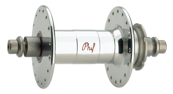 Phil Wood High-Flange Rear Track Hub 32h Polished Silver