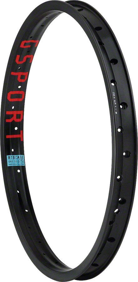 G Sport Rib Cage 20x1.75 36h Hard Black Rim