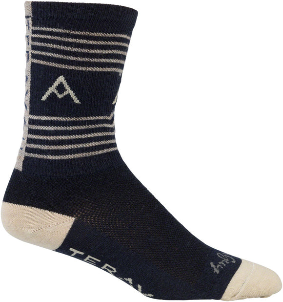 Teravail Sock: Navy/Oatmeal SM/MD