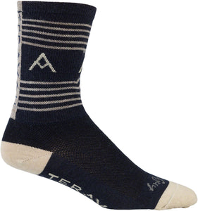Teravail Sock: Navy/Oatmeal LG/XL