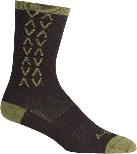 Teravail Logo Socks: Avocado Black/Gray LG/XL